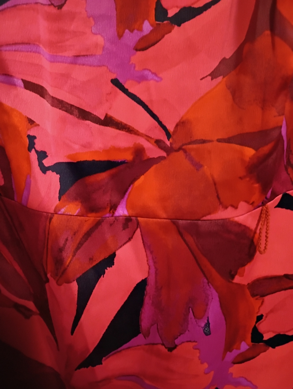 London Times Coral and Magenta Abstract Floral Dress